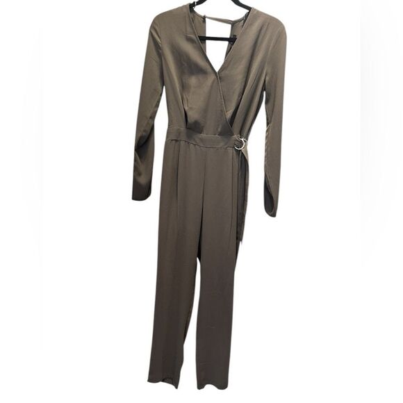 NWOT Forever 21 Women’s Mocha Brown Jumpsuit with Belted Waist - Size Small - Picture 2 of 7